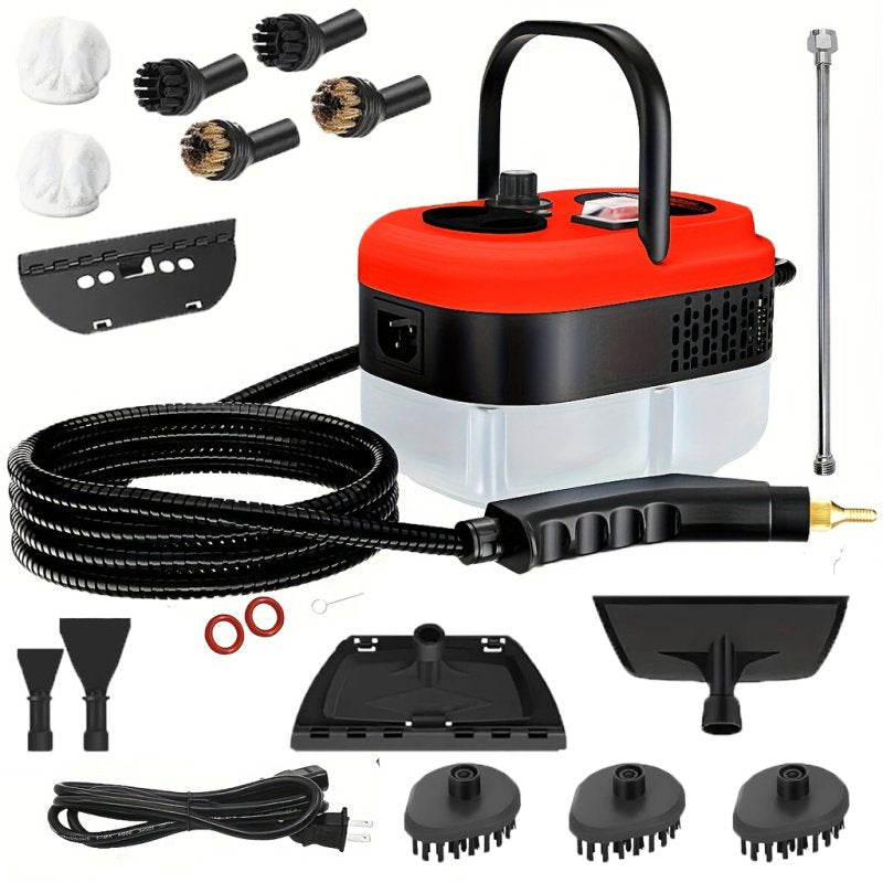 Handheld Steam Cleaner, Steamer For Cleaning, 2500W Pressurized Steam Cleaner With 1.2L Water Tank And 12 Attachments, Portable Steamer Cleaner F