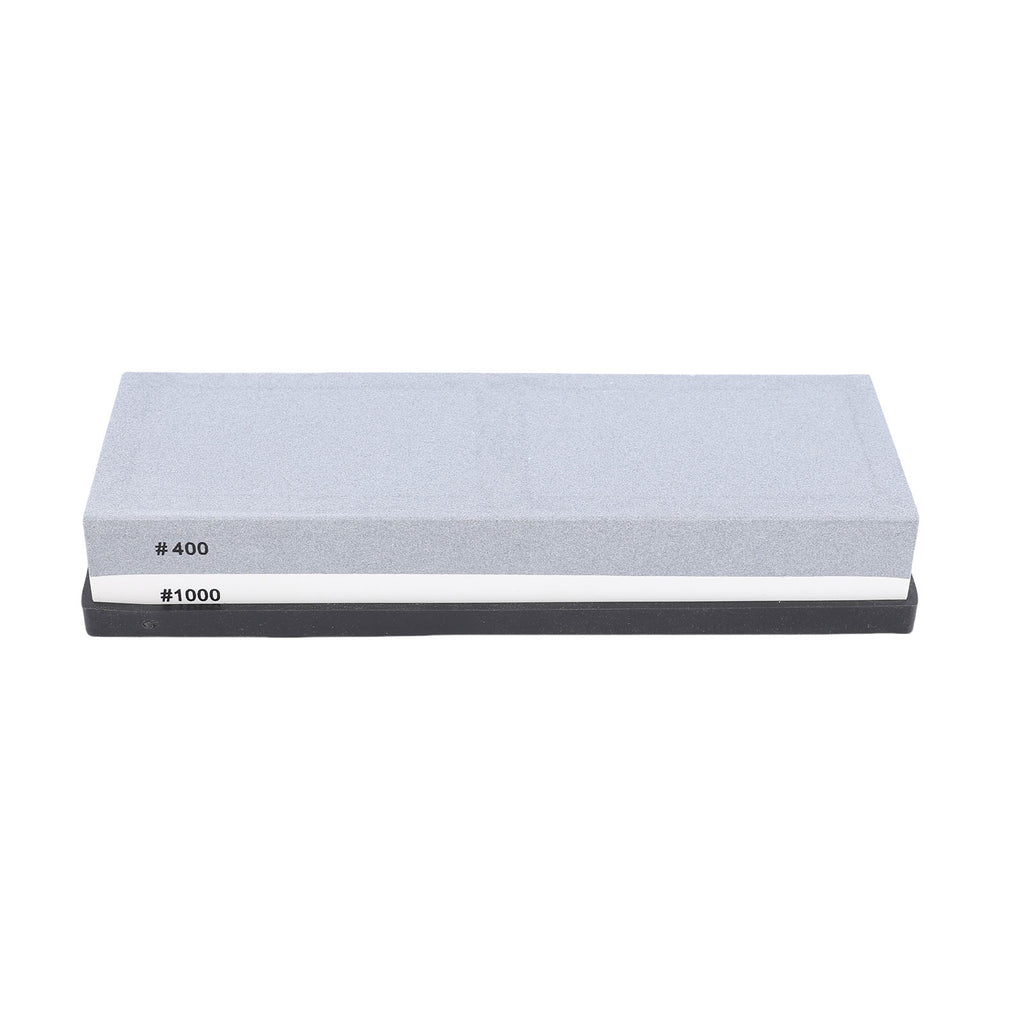 Sharpening Stone 400 1000 Grit Dual Sided Whetstone With Anti Slip Base White Corundum For Kitchen Grey And White
