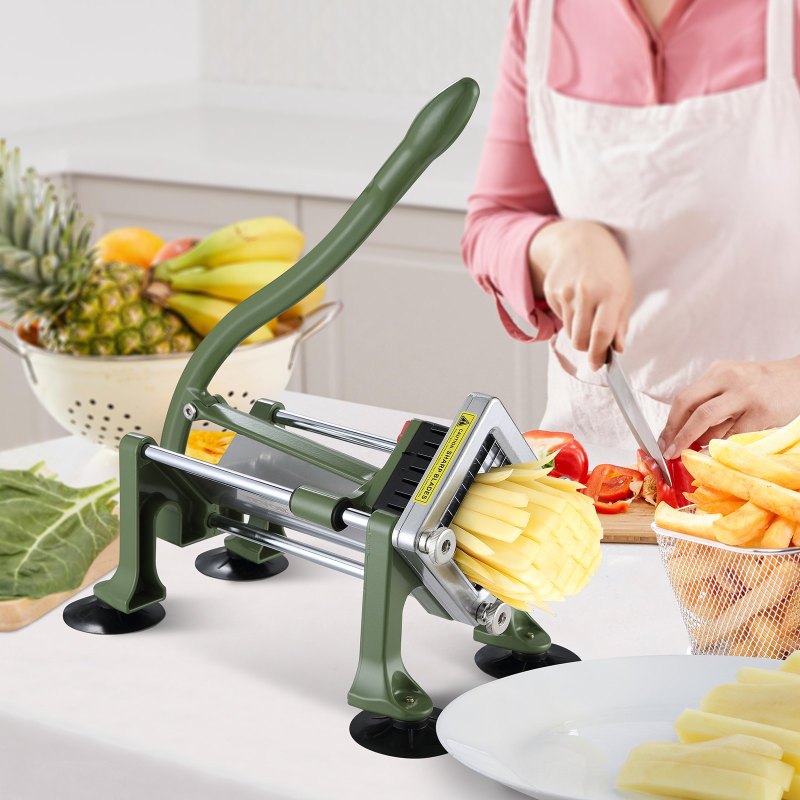 French Fry Cutter Stainless Steel Potato Vegetable Slicer Chopper W/ Blade