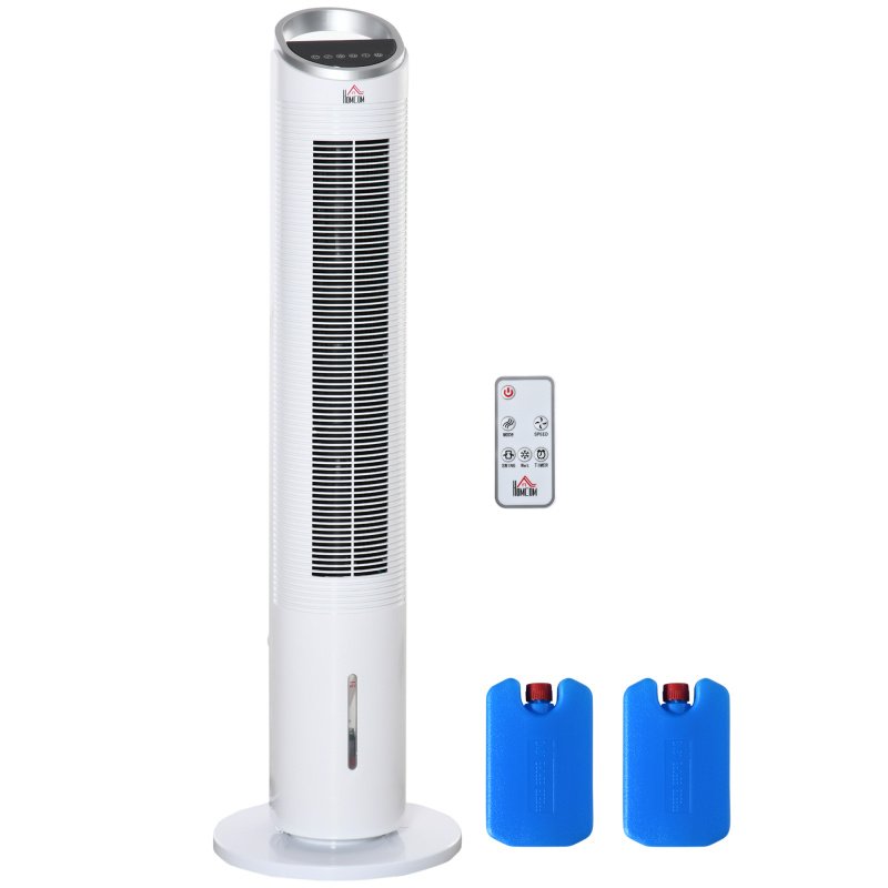 40" Portable Oscillating Air Cooler Fan for Home Office, 3-In-1 Standing Ice Floor Fan with Humidifier, 3 Modes, 3 Speeds, 8H Timer, Remote, LED