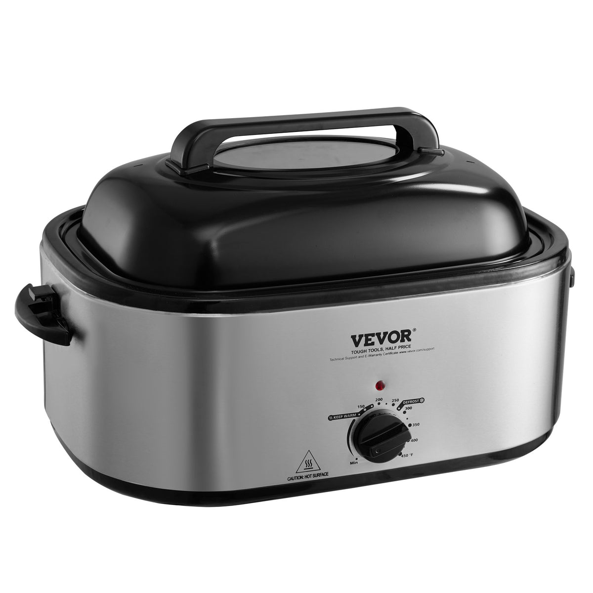 Electric Roaster Oven, 26 QT Turkey Roaster Oven With Self-Basting Lid, 1450W Roaster Oven With Defrost & Warm Function, Adjustable Temperature,