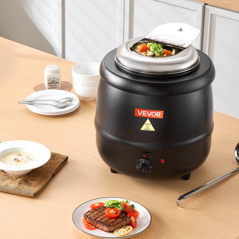 Commercial Soup Warmer Soup Station With 10Qt Pot Soup Kettle Warmer