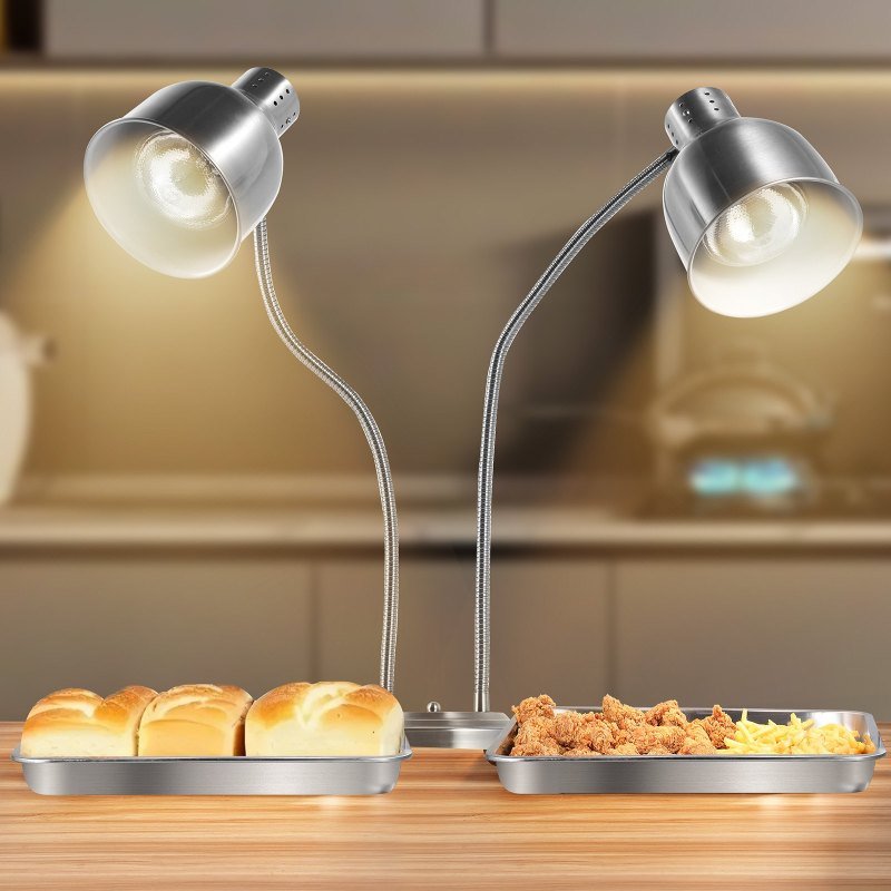 Commercial Food Heat Lamp 2-head Electric Catering For Food Restaurant & Buffet