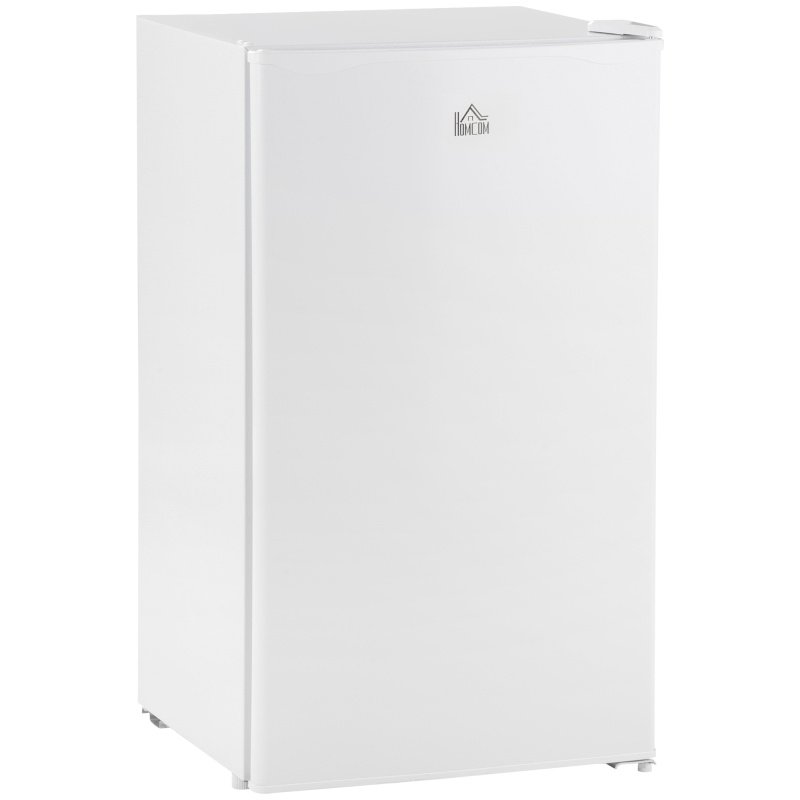 Mini Fridge with Freezer, 3.2Cu.Ft Compact Refrigerator with Adjustable Shelf, Mechanical Thermostat and Reversible Door for Bedroom, Dorm, Whit