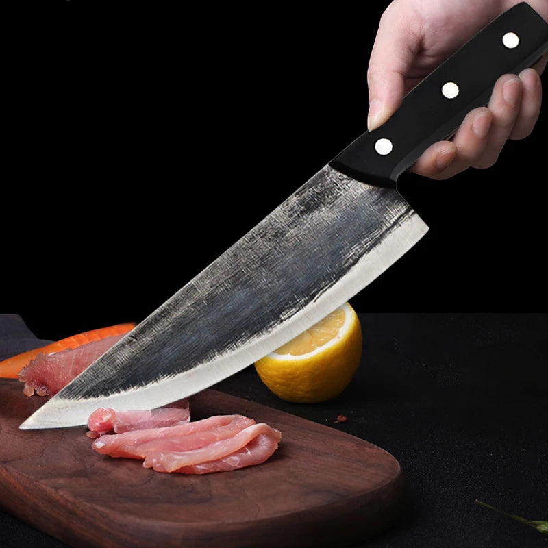 Hand Forged Kitchen Knife Meat Fish Fruit Vegetable Chef