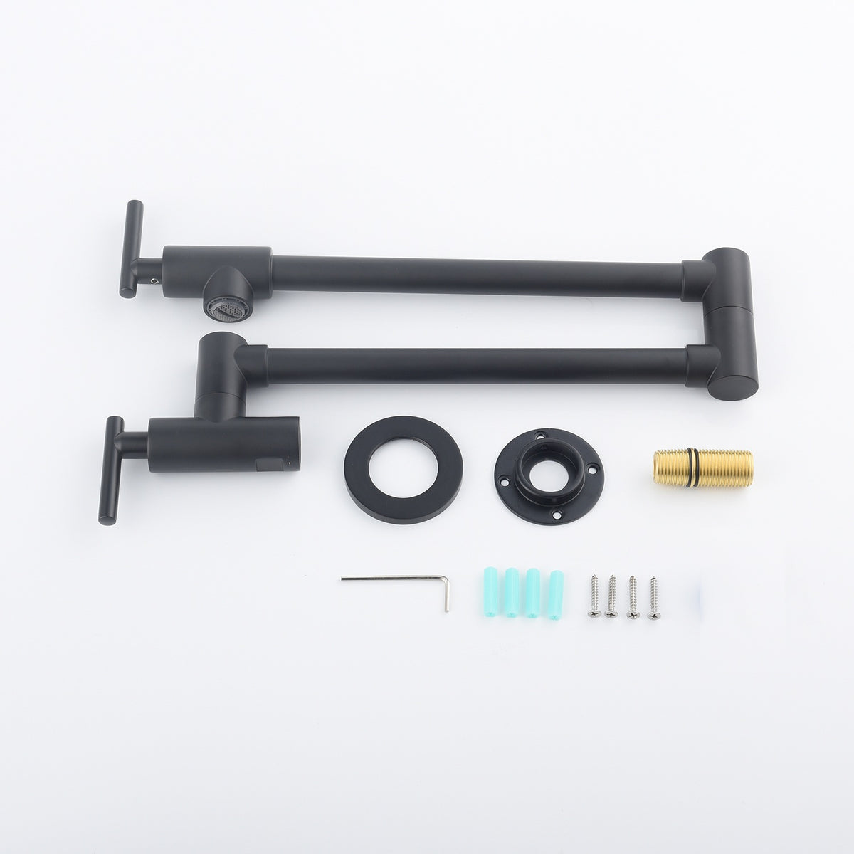 Pot Filler Faucet Wall Mount Matte Black