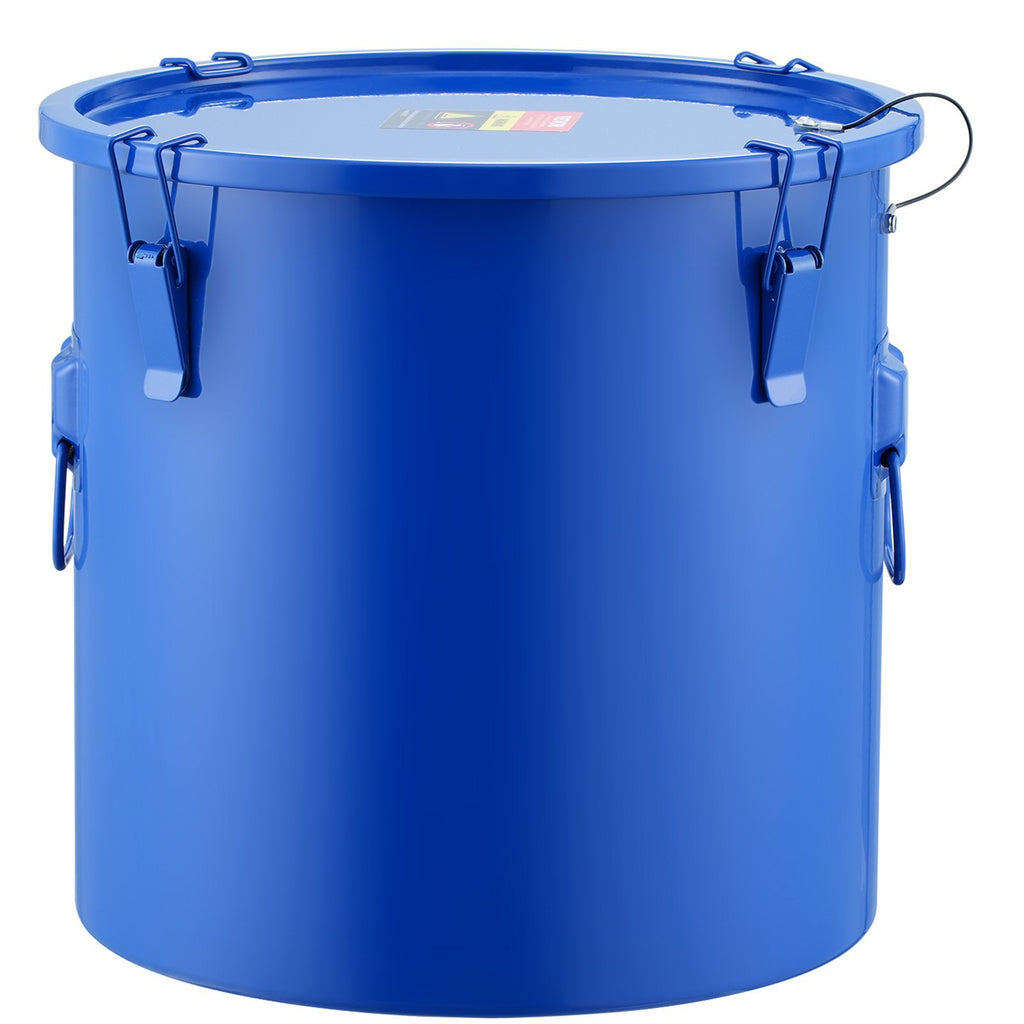 Fryer Grease Bucket, 8 Gal Oil Disposal Caddy Carbon Steel Fryer Oil Bucket With Rust-Proof Coating, Oil Transport Container With Lid, Lock Clips
