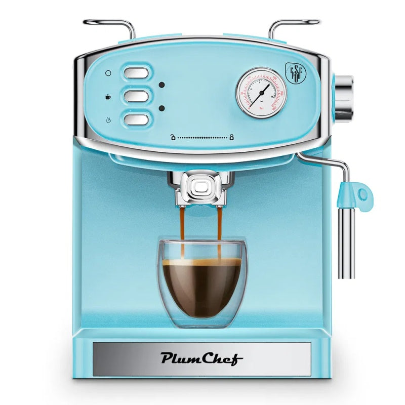 20 Bar Espresso Machine For Home- Professional Compact Espresso Maker With Milk Frother Steam Wand, Pressure Gauge & 54oz Large Water Tank, Low N
