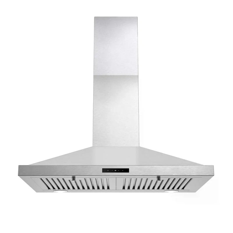 Range Hood 30 Inch, Vent Hoods 30 Inch Stainless Steel, 450 CFM Ductless/Ducted Convertible Kitchen Hood With LED Light Baffle Filters, 3 Speed E