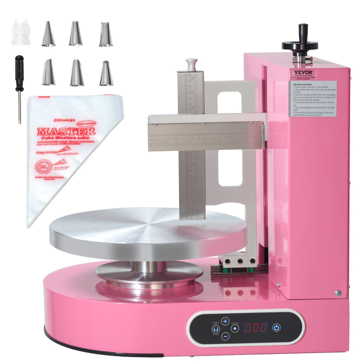 Cake Decorating Machine Cake Frosting Spreading For 4' To 12' Cake Pink