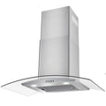30" Wall Mount Range Hood 450CFM Tempered Glass Vented 3-Speed Fan W/LEDs