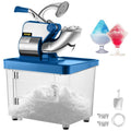 110V Commercial Ice Crusher 440LBS/H, ETL Approved 300W Electric Snow Cone Machine With Dual Blades, Stainless Steel Shaved Ice Machine With Safe