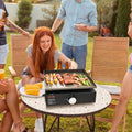 Commercial Griddle, 16.9' Heavy Duty Manual Flat Top Griddle, Countertop Gas Grill With Non-Stick Cooking Plate, Steel LPG Gas Griddle, 1-Burner