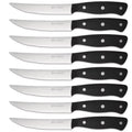 8-Piece 4.5-Inch Steak Knife Set, Carbon Steel Double Bevel, With Eco-Friendly POM Handles And Gift Box