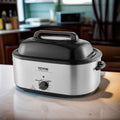 Electric Roaster Oven, 26 QT Turkey Roaster Oven With Self-Basting Lid, 1450W Roaster Oven With Defrost & Warm Function, Adjustable Temperature,