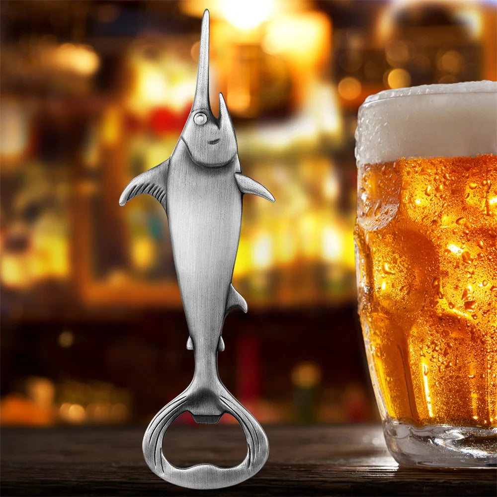 Creative Swordfish Handle Metal Beer Bottle Openers Kitchen Bar Accessories Tools Beer Gifts Beer Openors Kitchen Gadgets