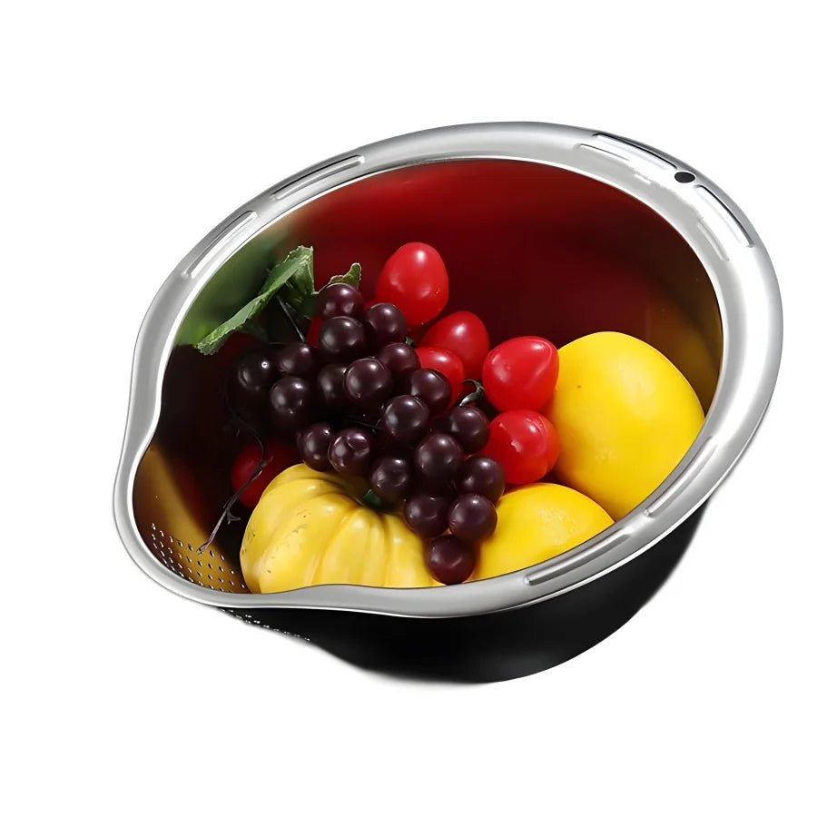 Rice Washer Strainer Bowl Stainless Steel 304 Rice Washing Bowl Rice Sieve Colander Fruit And Vegetable Strainer Kitchen Tools