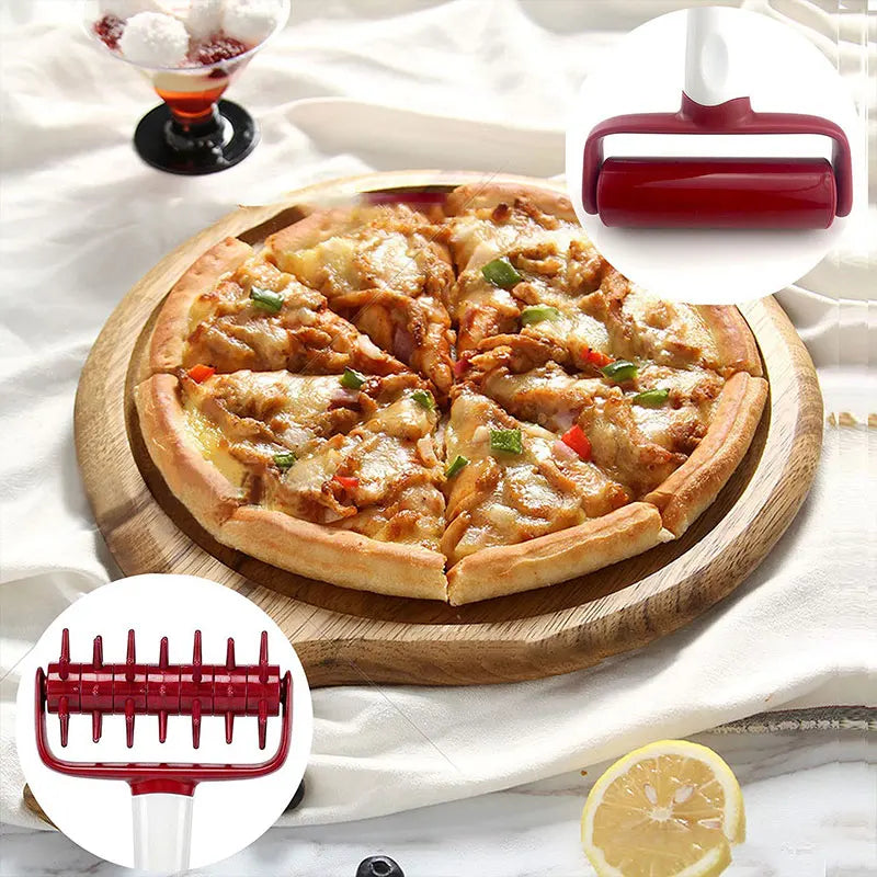 Pizza Dough Docker and Roller Set | Pastry Pizza Pie Rolling Pin Baking Tools