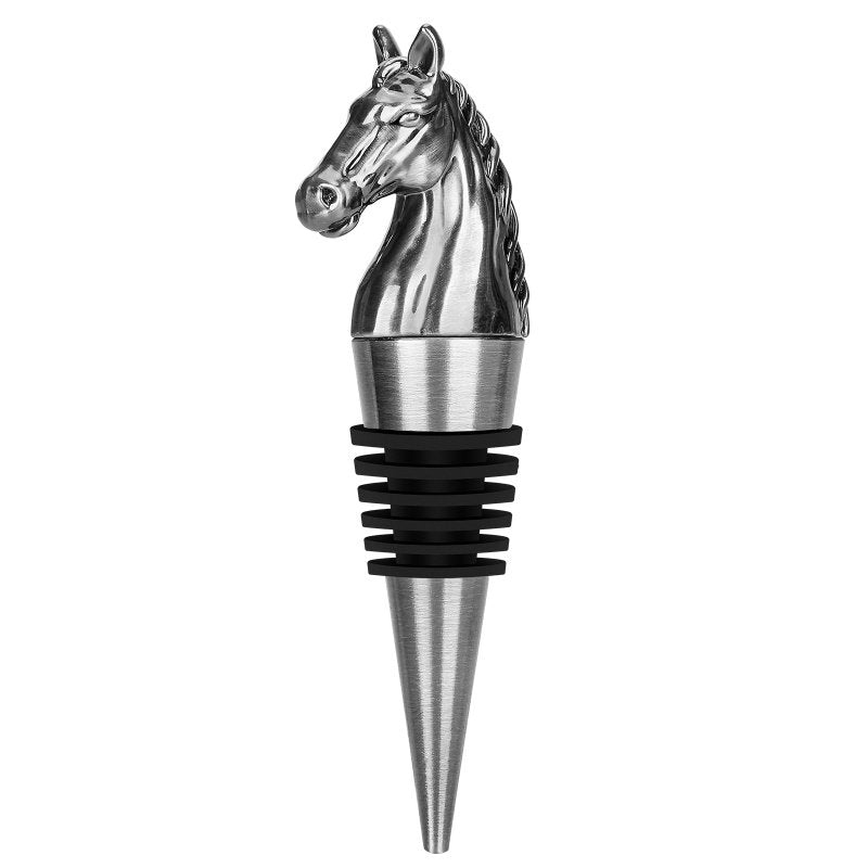 Luxury Horse Head Wine Bottle Stopper Animal-shaped Wine Stopper For Preserving Red Wine, A Kitchen Storage Gift, A Birthday Gift For Universal W