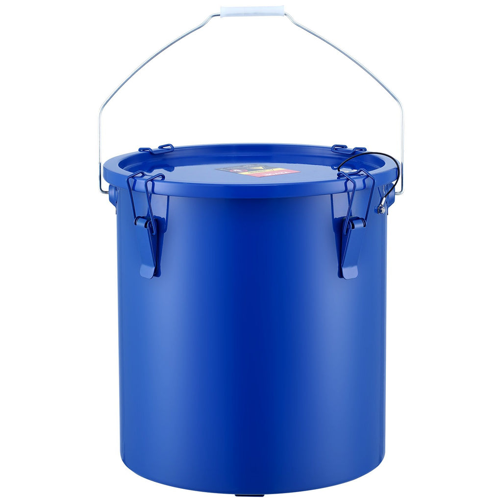 Fryer Grease Bucket, 6 Gal Oil Disposal Caddy Carbon Steel Fryer Oil Bucket With Rust-Proof Coating, Oil Transport Container With Lid, Lock Clips