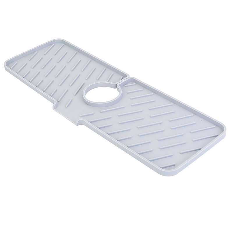 1Pc Silicone Faucet Mat Kitchen Sink Splash Guard Drain Mat Drying Pad Kitchen Mat Bathroom Drip Catcher
