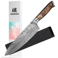 Damascus Chef Knife, 10Cr15MOV Japanese Kitchen Knives Set With Full Tang G10 Handle, Professional Chef Knife For Kitchen, Sheath & Gift Box