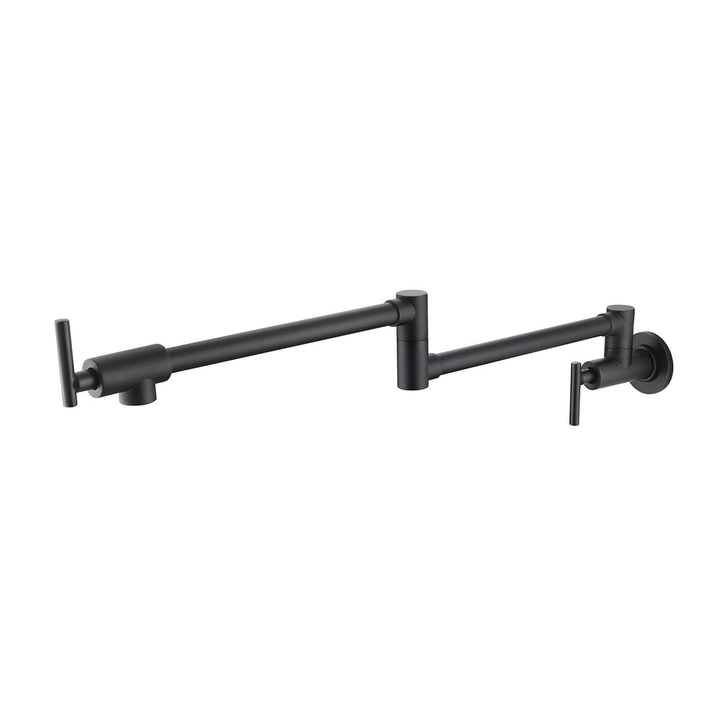 Pot Filler Faucet Wall Mount Matte Black