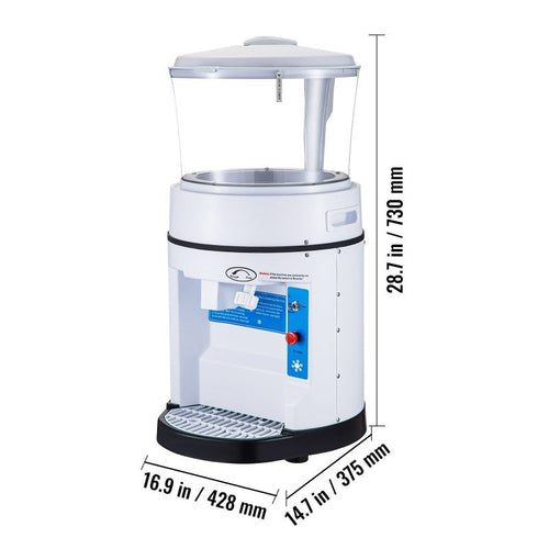 110V Commercial Ice Shaver Crusher 1100LBS/H With 17.6 LBS Hopper, 350W Tabletop Electric Snow Cone Maker 320 RPM Rotate Speed Perfect For Partie
