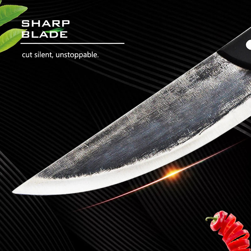 Hand Forged Kitchen Knife Meat Fish Fruit Vegetable Chef