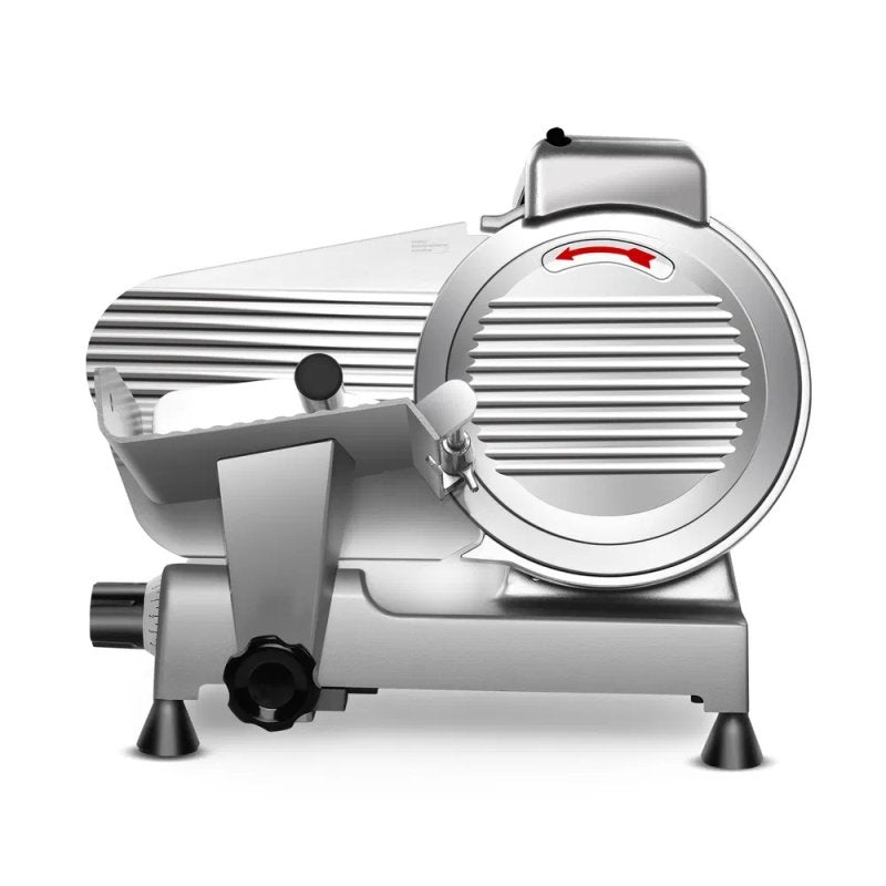 Meat Slicer Machine,8.5/10 Inch Commercial Meat Slicer, 240W Frozen Meat Cheese Deli Slicer,Premium Chromium-plated Steel Blade Semi-Auto Foody S