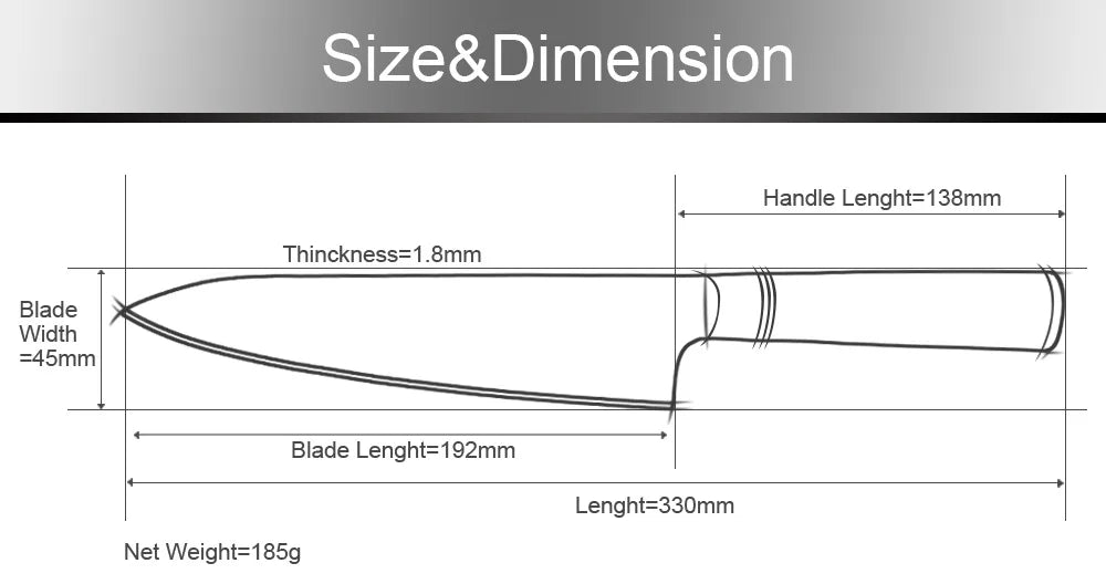 Pattern Kitchen Knife