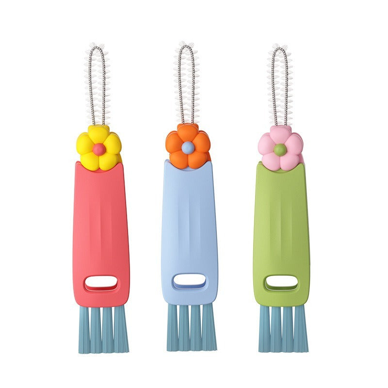 3PCS 3in1 Multifunctional Bottle Cleaning Brush Set For Cup Lids And Tight Gaps, Home Kitchen Water Bottle Cleaner Brush For Plastic Cups And Cre