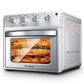 27.5QT 6-in-1 Air Fryer Toaster Oven, 6-Slice, Countertop Convection Oven, Air Frying, Baking, Roasting, Broiling & Grilling, 1600W, Sliver, Amaz