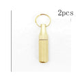 2PCS Stainless Steel Mini Pocket Knife - Leaf-Shaped Portable Capsule Knife With Keychain, Handcrafted Wooden Handle For Outdoor Camping, Fishing