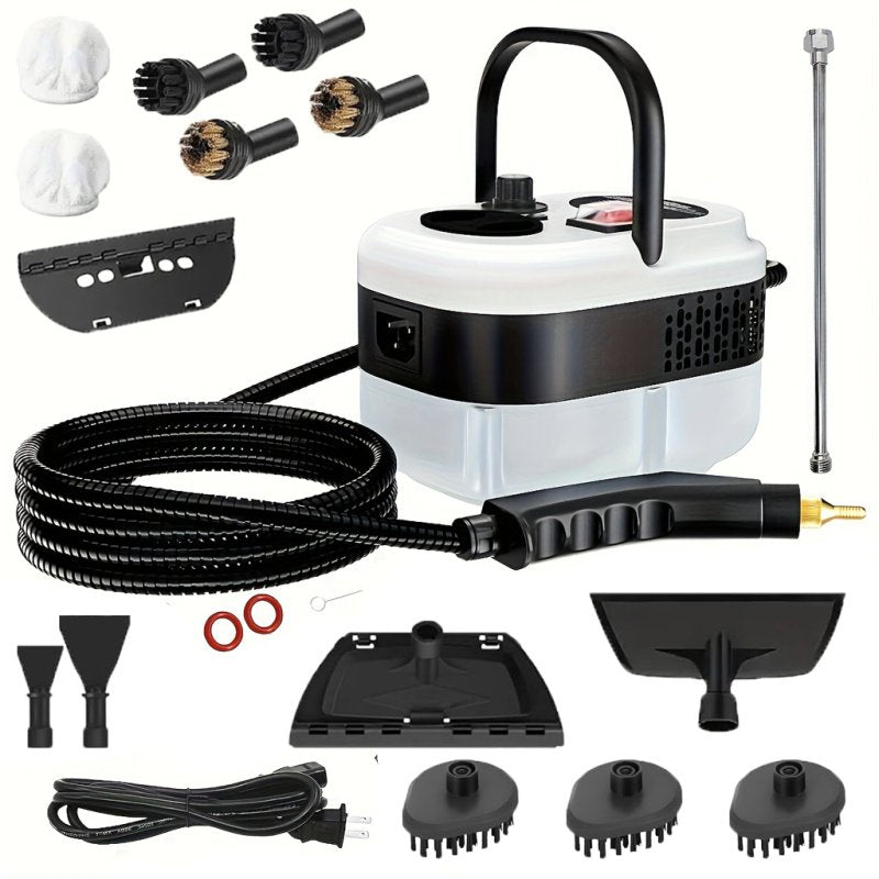 Handheld Steam Cleaner, Steamer For Cleaning, 2500W Pressurized Steam Cleaner With 1.2L Water Tank And 12 Attachments, Portable Steamer Cleaner F