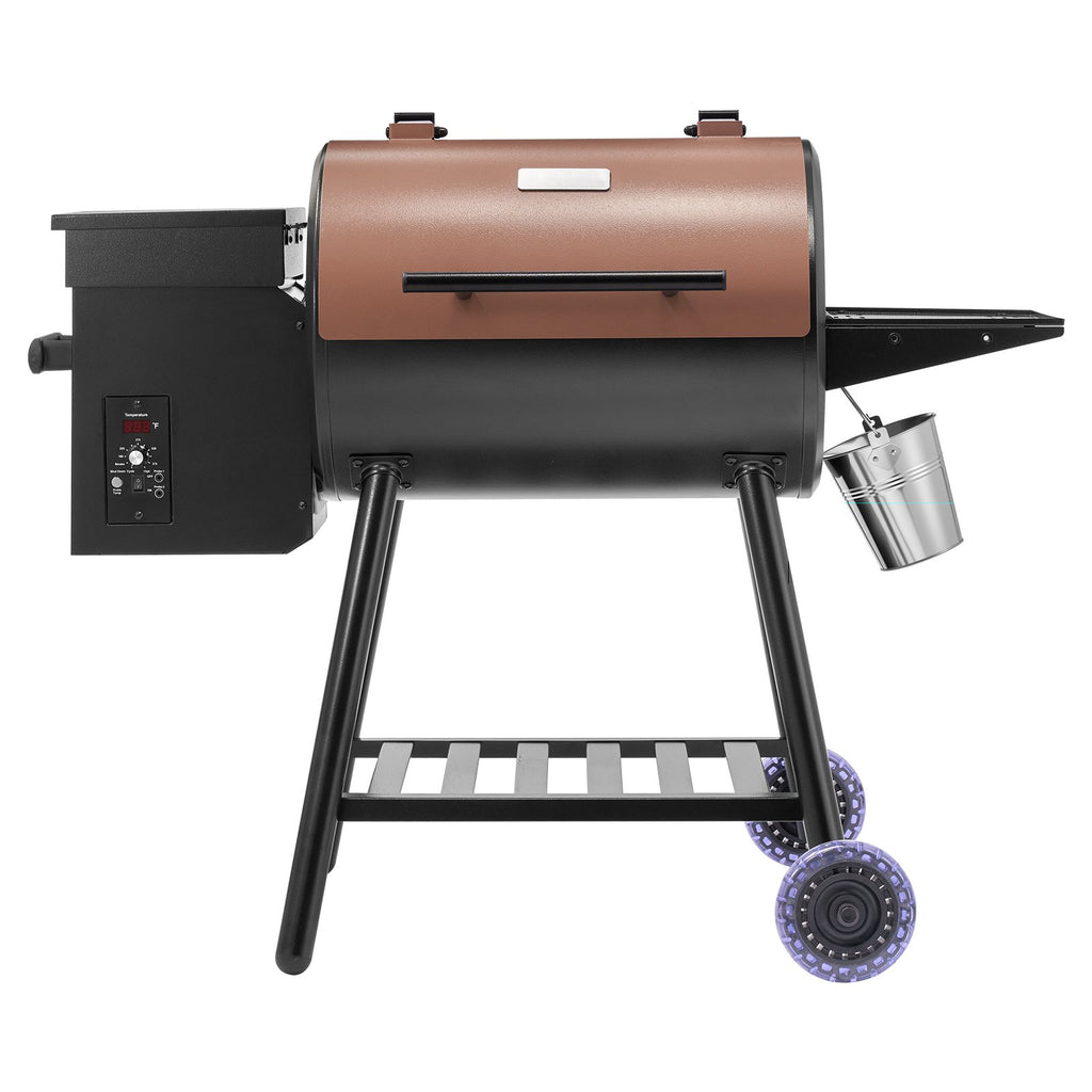 Wood Pellet Grill Smoker Outdoor Electric BBQ Grills 456 Sq.in Cook Area