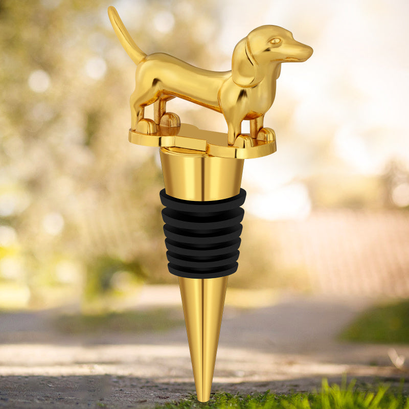 A Dachshund-shaped Red Wine Stopper, A Household Wine Champagne Stopper, An Interesting Dachshund Dog Wine Stopper, Suitable For Men And Women's