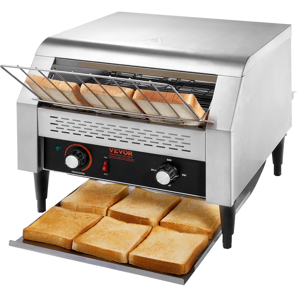 Commercial Conveyor Toaster, 450 Slices/Hour Conveyor Belt Toaster, Heavy Duty Stainless Steel Commercial Toaster Oven, Electric Restaurant Comme