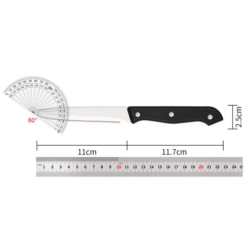12-piece Kitchen Knife And Accessory Set With High-carbon Stainless Steel Blades, Including Meat And Steak Knives, With ABS Handles
