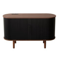 Fralimk Sideboard Buffet Cabinet With Storage, Modern Fluted Storage Cabinet For Dining Room, Tambour Door Console Table For Living Room, Office