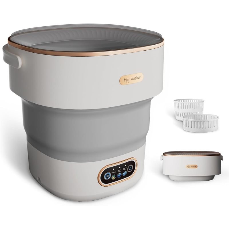 && Promotion Mini Portable Laundry Washer Machine Ideal For Dorm Home And Camping Can Foldable For Small Space