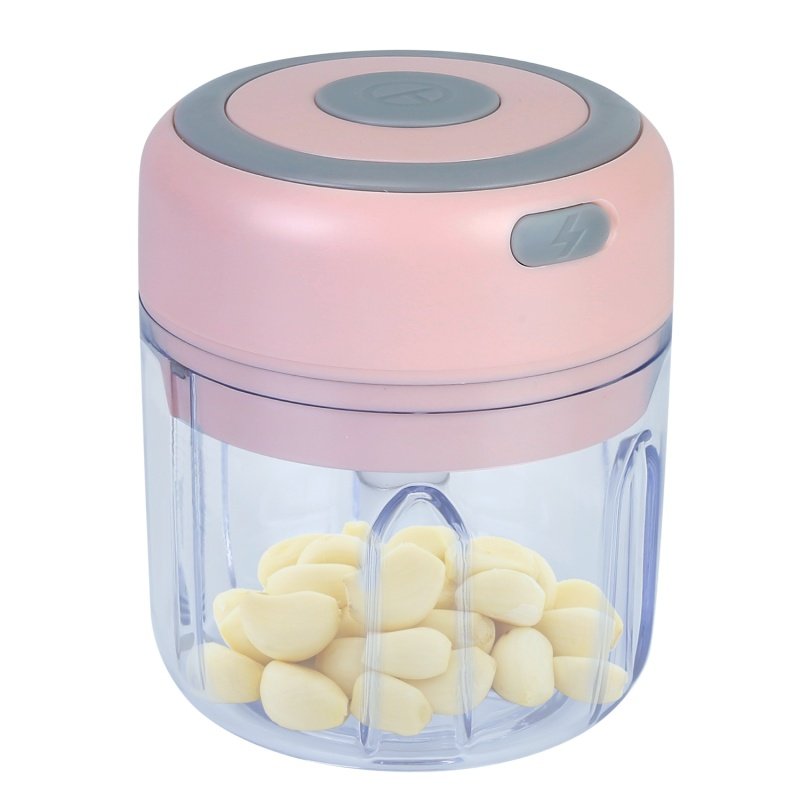 Mini Electric Garlic Chopper 8.45OZ Cordless Garlic Mincer Food Chopper Rechargeable Food Blender Chili Nut Onion Pepper Meat Ginger Food