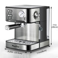 20 Bar Professional Espresso Machine With Milk Frother, Single & Double Shot, ESE Pod Compatible, Pressure Display, Removable Water Tank For Capp