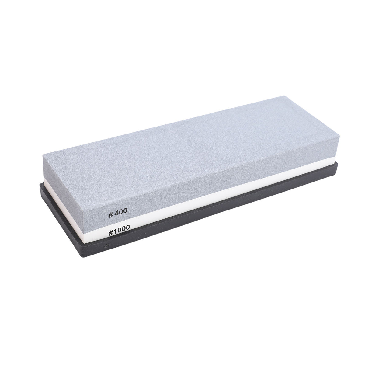 Sharpening Stone 400 1000 Grit Dual Sided Whetstone With Anti Slip Base White Corundum For Kitchen Grey And White