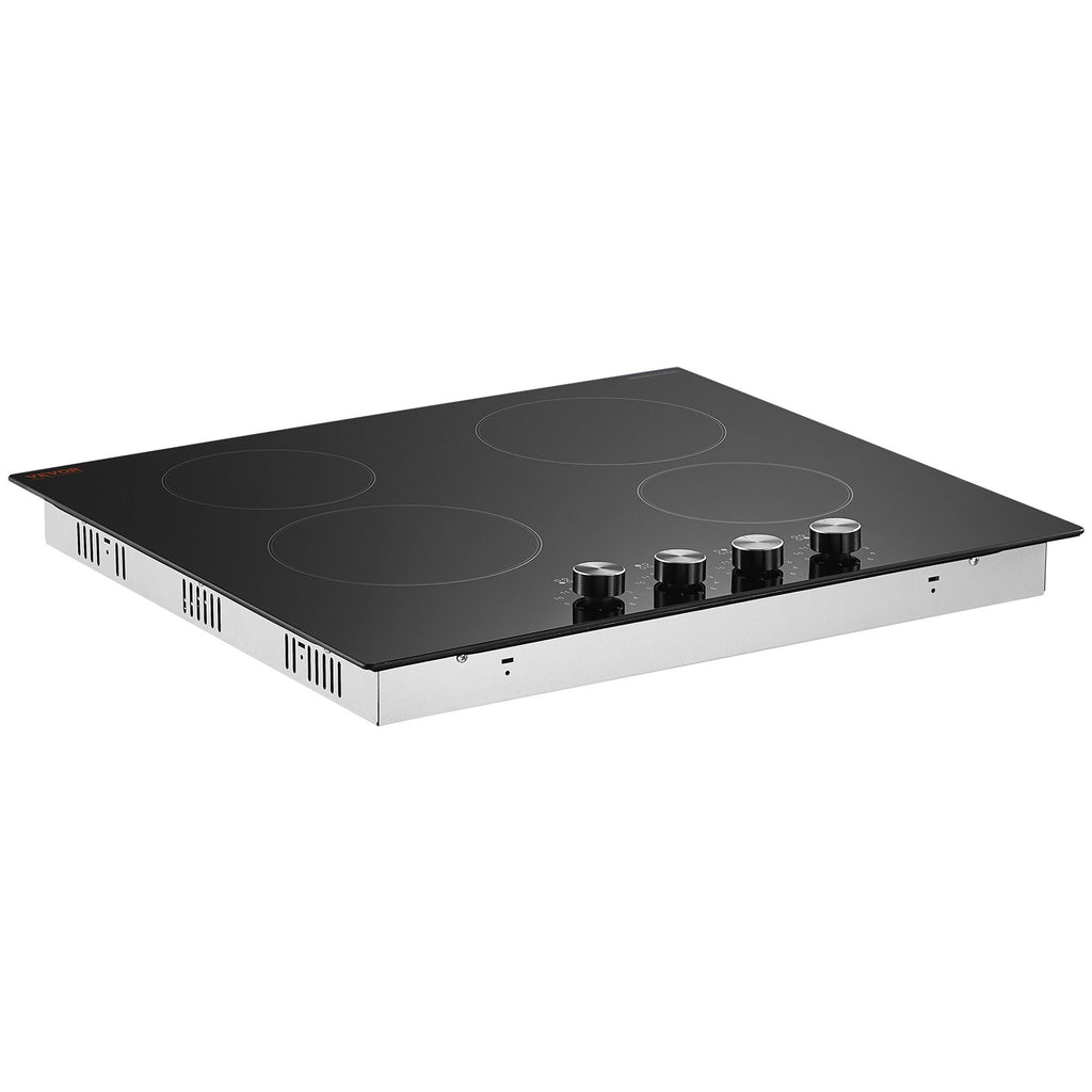 Built-in Electric Cooktop Radiant Ceramic Cooktop 4 Burners 23.2x20.5 Inch