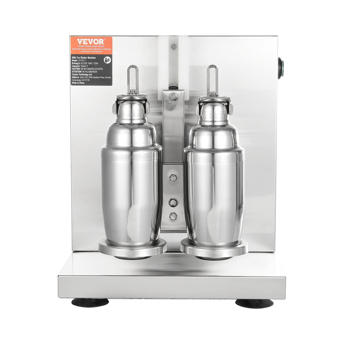 Milkshake Maker Machine, 120W Commercial Milk Tea Shaker Machine, Double Head Milk Shake Mixer Machine, 0-180s Adjustable Milkshake Blender, With