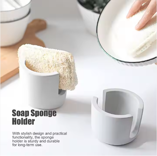 Diatom Mud Sponge Rack Kitchen & Bathroom Sink Caddy For Sponges Scrubbers