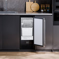 Undercounter Built-in Ice Maker Machine 50 Lbs/Day W/ Drain Pump Reversible Door