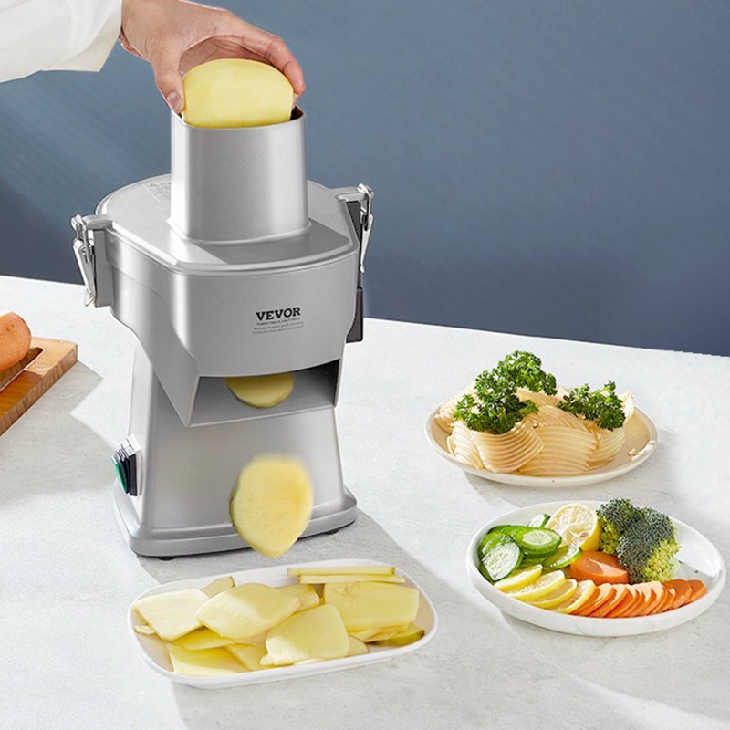 Electric Vegetable Slicer, 4 In 1 Multifunctional Food Cutter, 200W Vegetable Chopper For Slicing Shredding Dicing And Slitting, With Cut-Resista