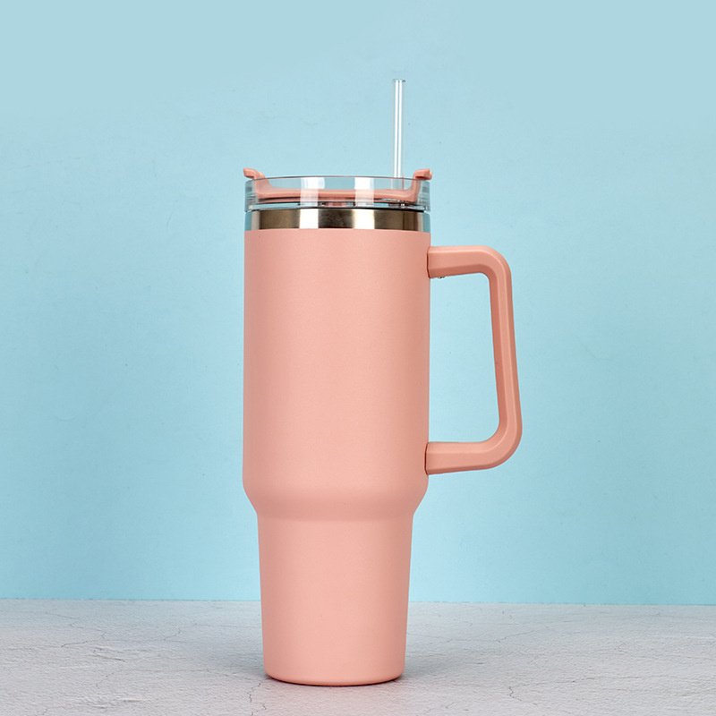 1200ml Stainless Steel Mug Coffee Cup Thermal Travel Car Auto Mugs Thermos 40 Oz Tumbler with Handle Straw Cup Drinkware New In